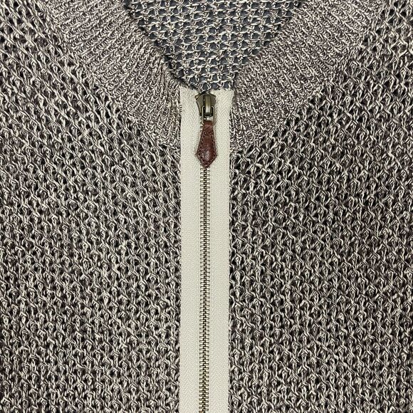 Pendleton Cardigan Womens M Gold Open Knit Full Zip Sweater Preppy Sheer Luxury - Picture 5 of 16